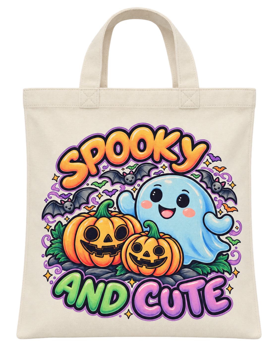 Spooky and Cute Halloween Canvas Bag