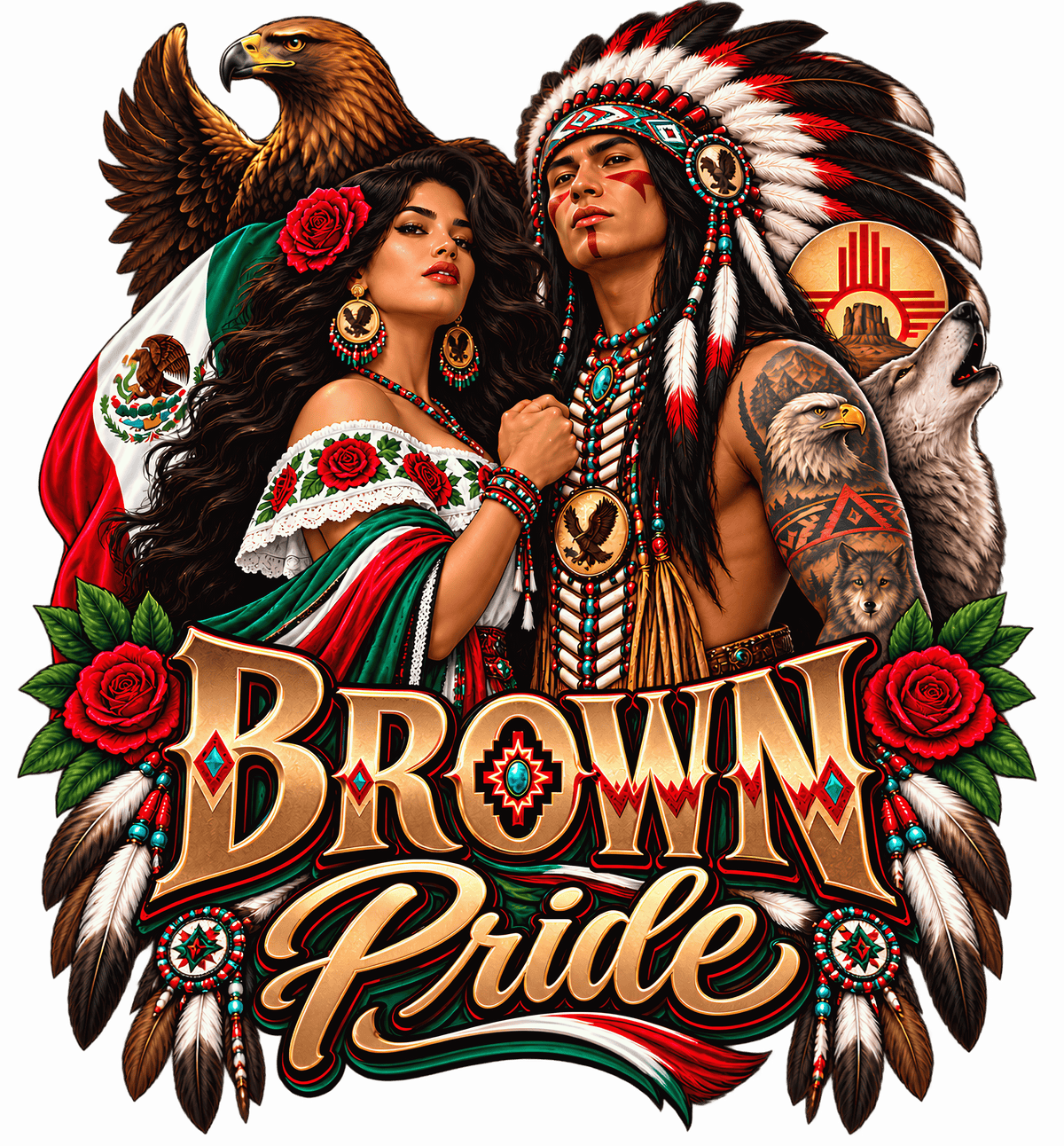 Brown Pride – Mexican Indian T-Shirt