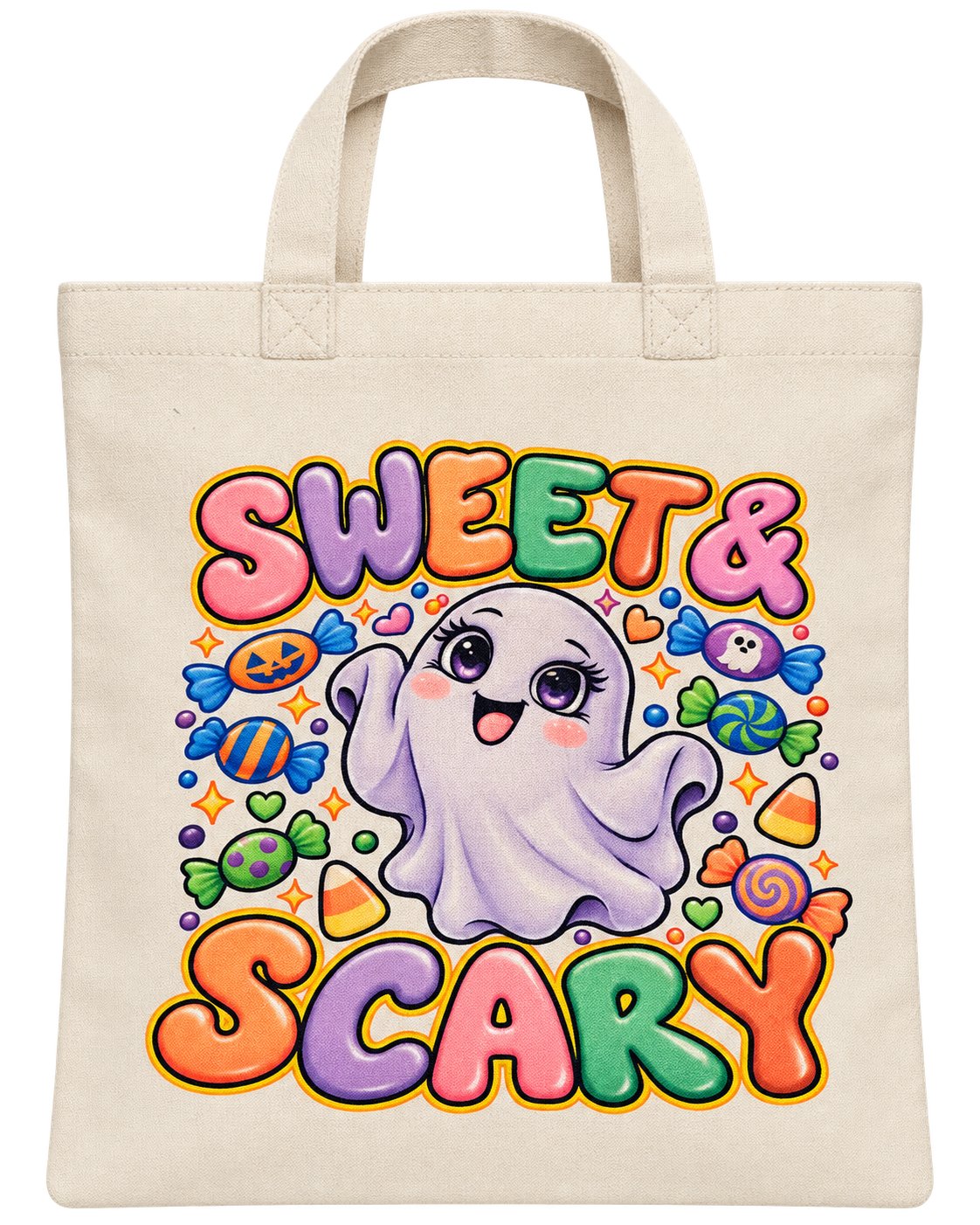 Sweet and Scary Halloween Canvas Bag
