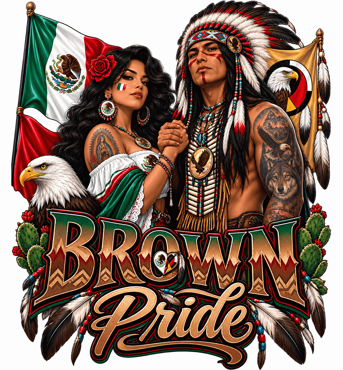 Brown Pride – Indigenous People T-Shirt