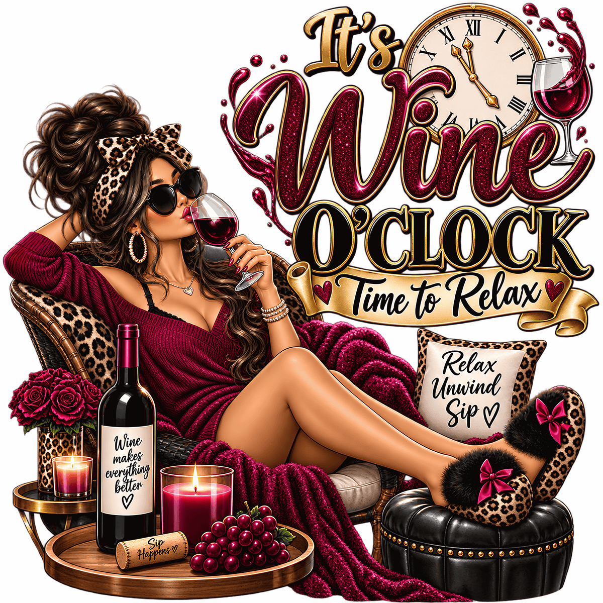 It's Wine O'Clock, Time to Relax