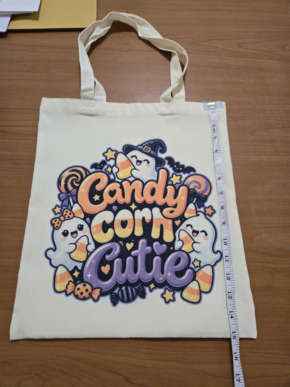 Candy Corn Cutie Halloween Canvas Bag