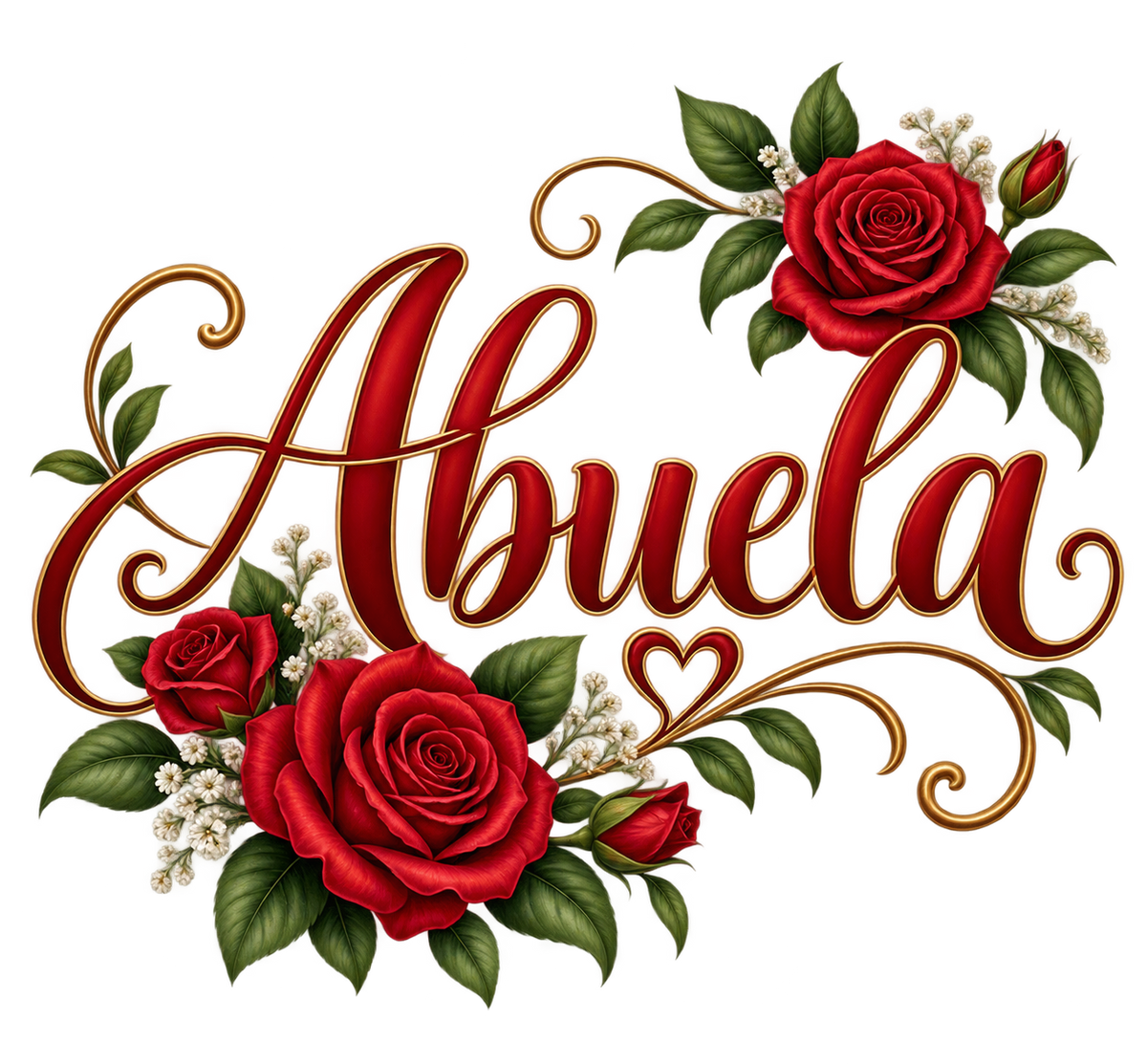 Abuela Red Rose T-Shirt