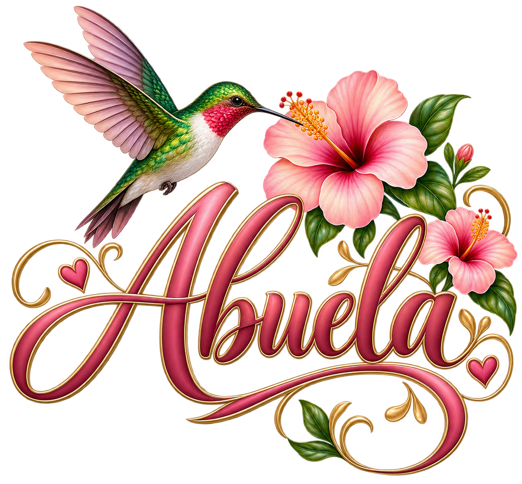 Abuela Hibiscus Hummingbird T-Shirt