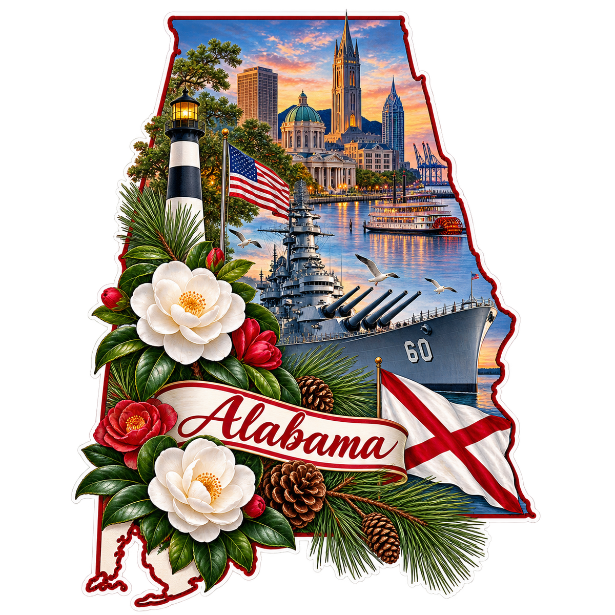 Alabama State Pride T-Shirts