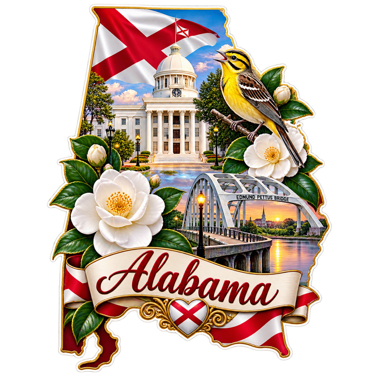 Alabama State Pride T-Shirts