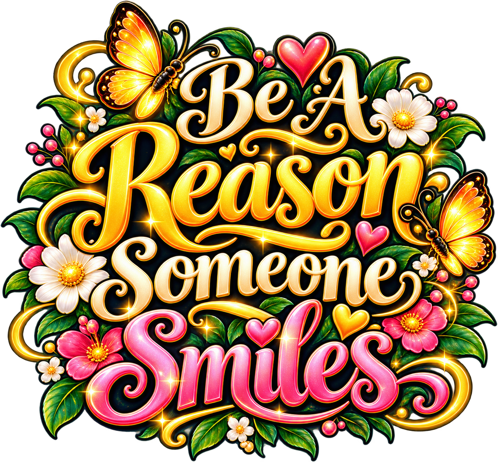 Be a Reason Someone Smiles Butterfly & Floral T-Shirt