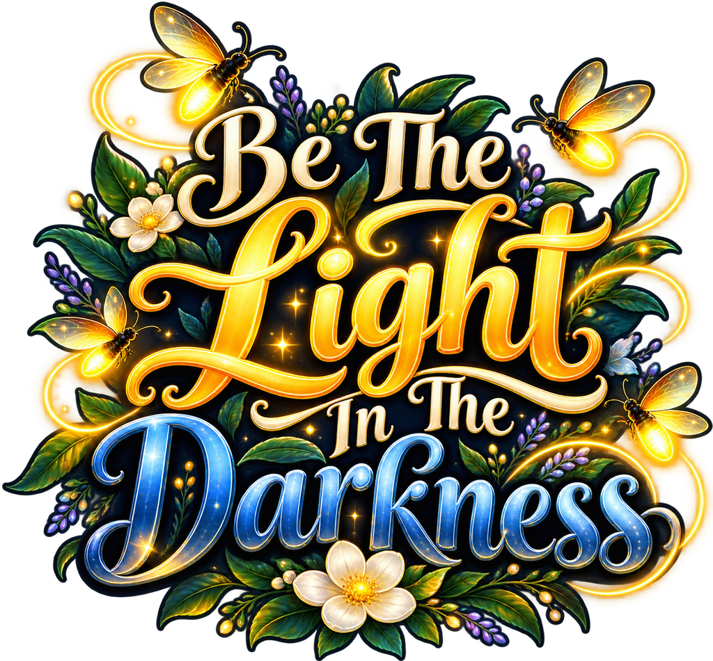 Be the Light in the Darkness Firefly & Floral T-Shirt
