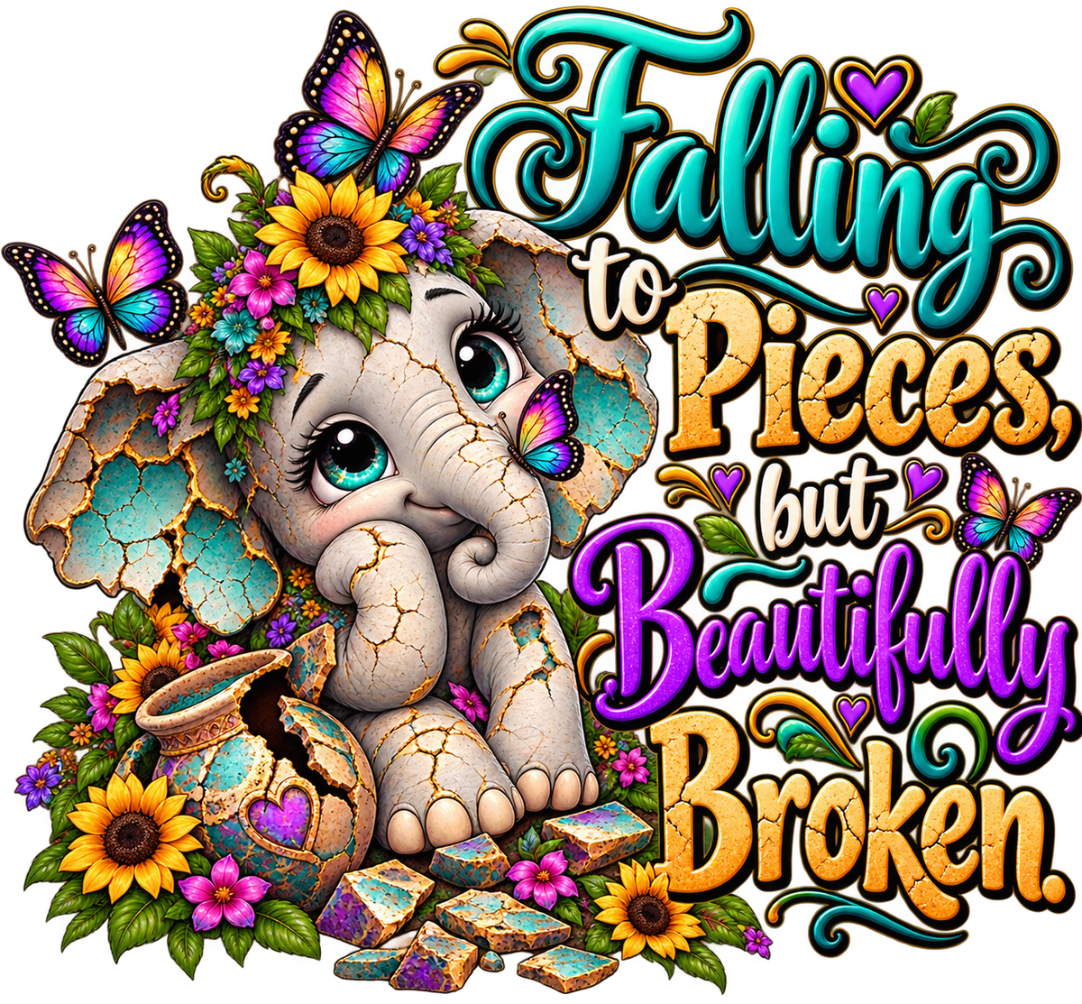 Beautifully Broken Elephant T-Shirt