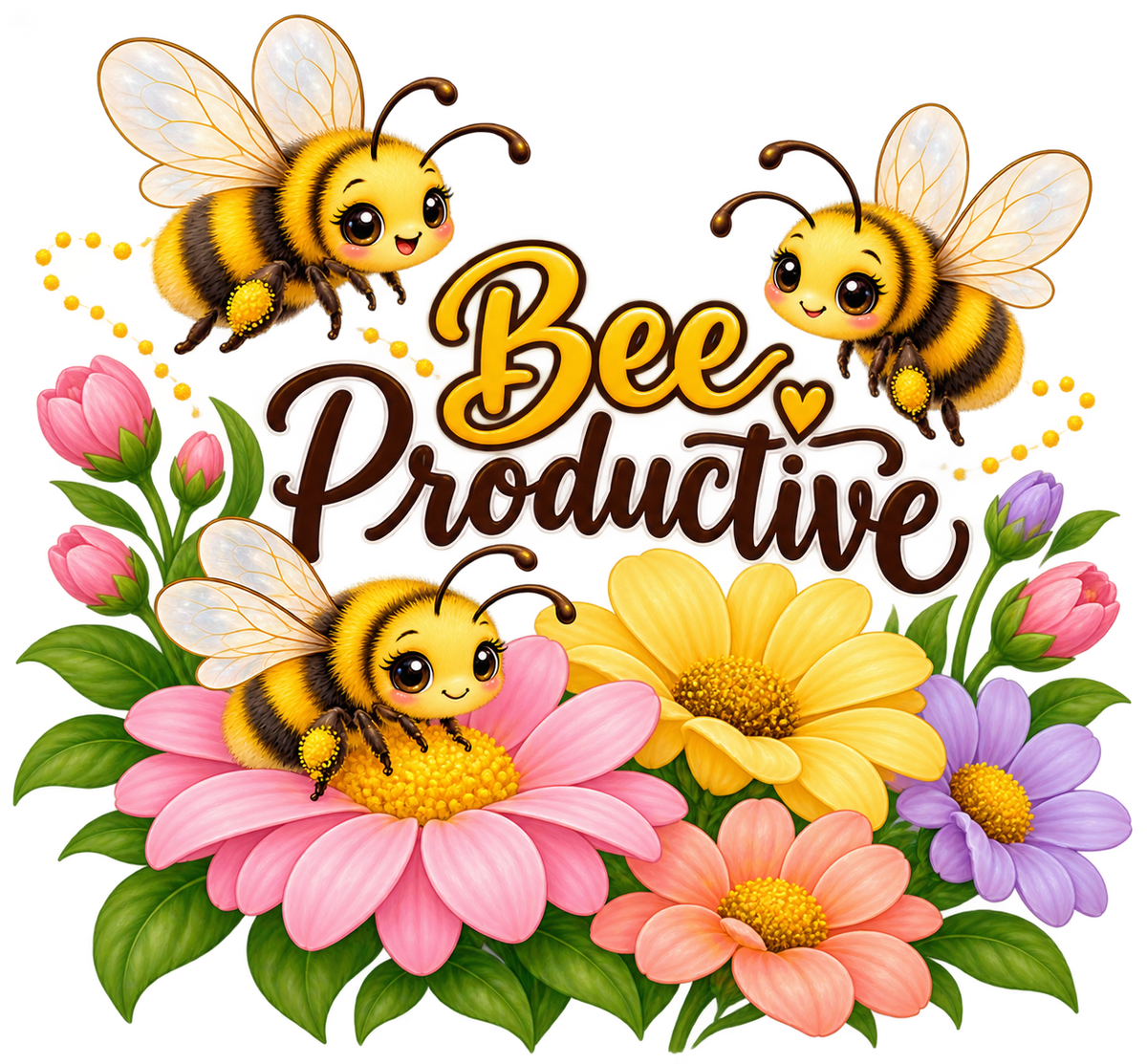 Bee Productive Floral Garden T-Shirt