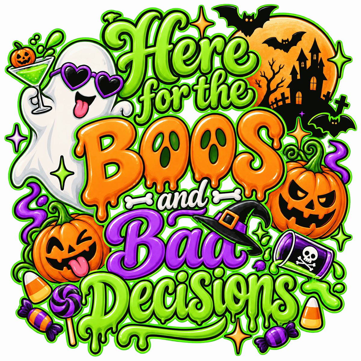 Here for the Boos and Bad Decisions Mug