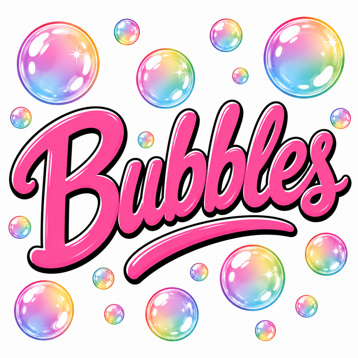 Bubbles women's decal design