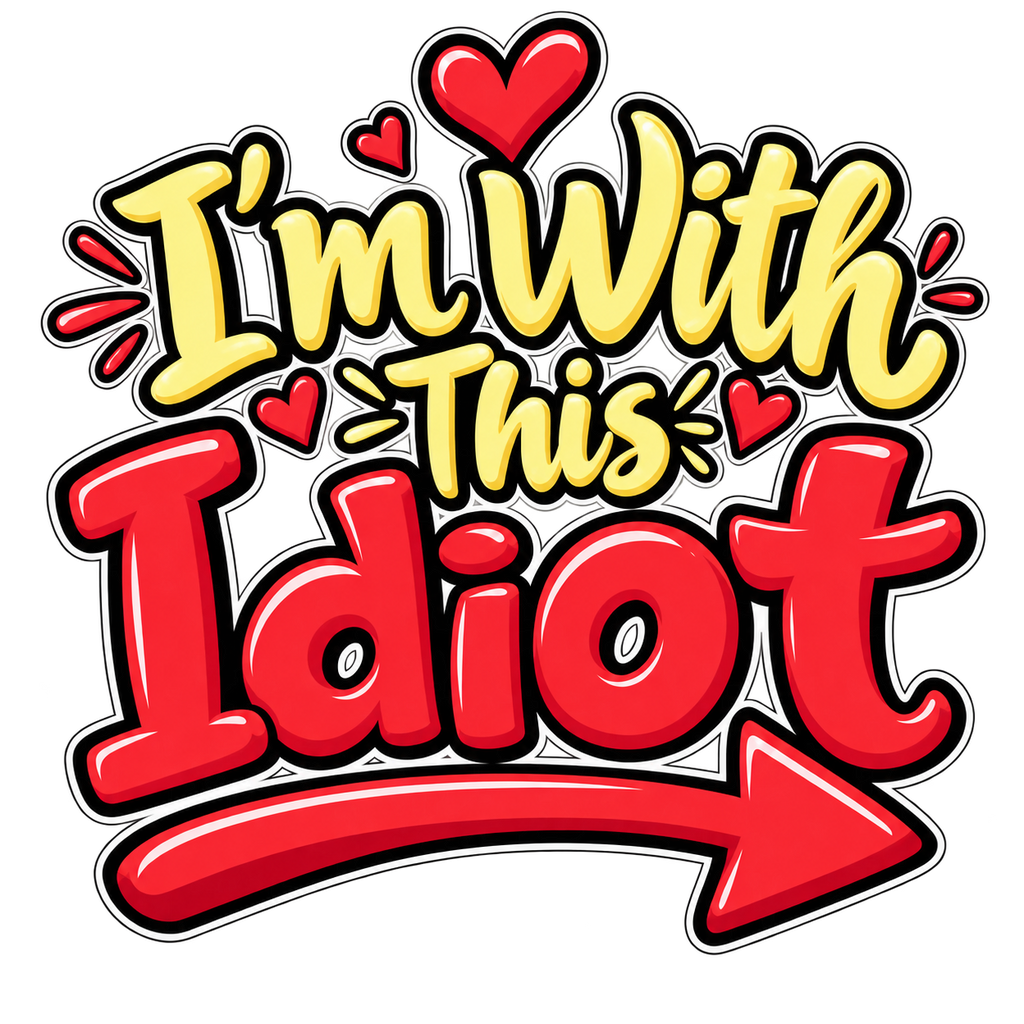 I'm With This Idiot Couples T-Shirt Set (2 Shirts)
