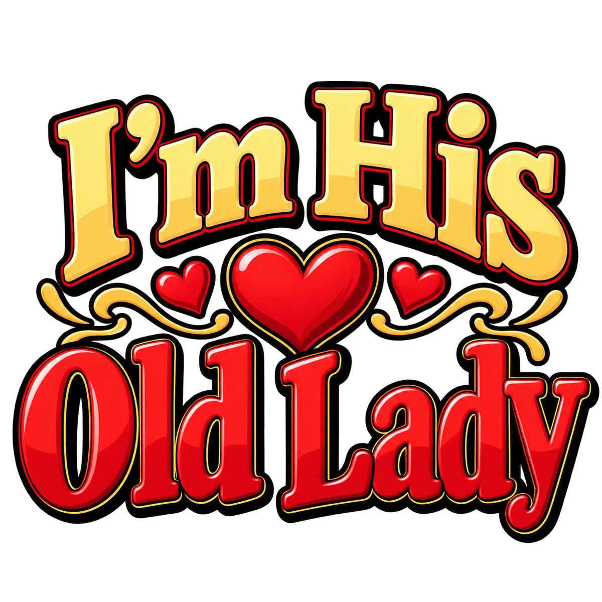 I'm His Old Lady & I'm Her Old Man Couples T-Shirt Set (2 Shirts)