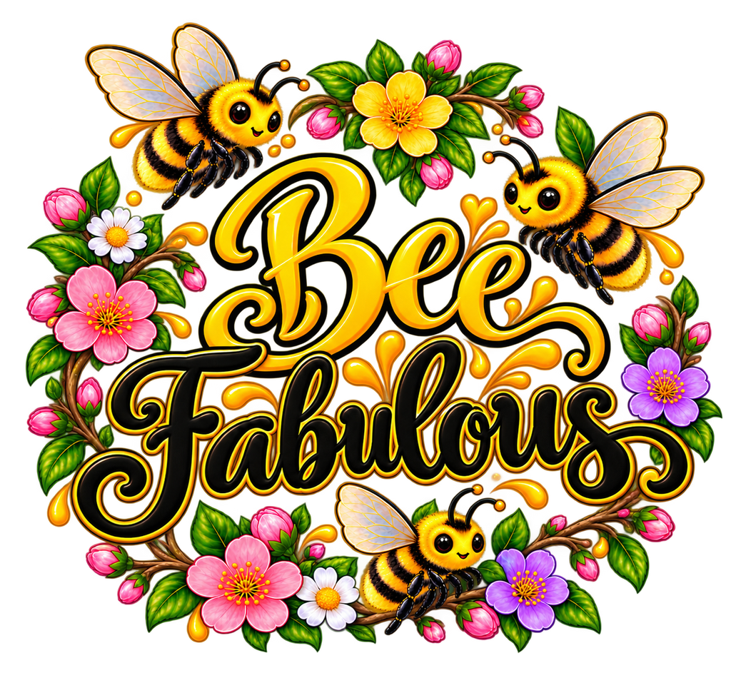Bee Fabulous Floral Wreath T-Shirt
