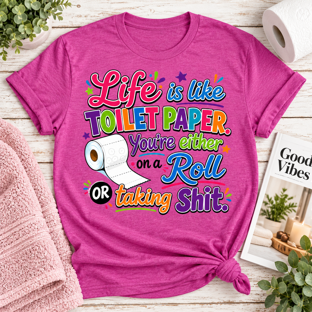 Life Is Like Toilet Paper Funny T-Shirt