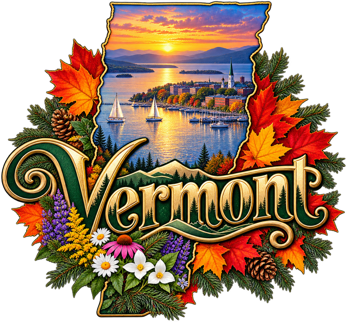 Vermont State Pride T-Shirts