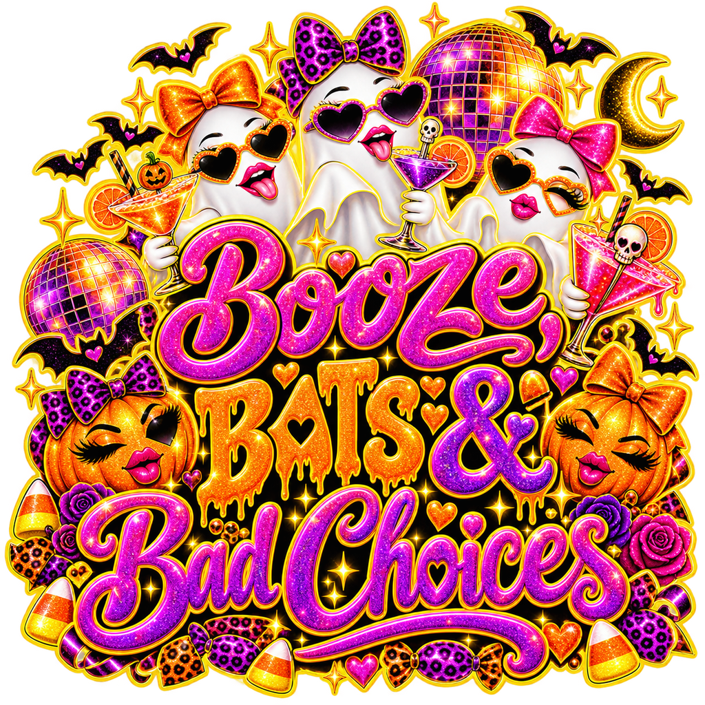 Booze, Bats & Bad Choices Halloween Mug
