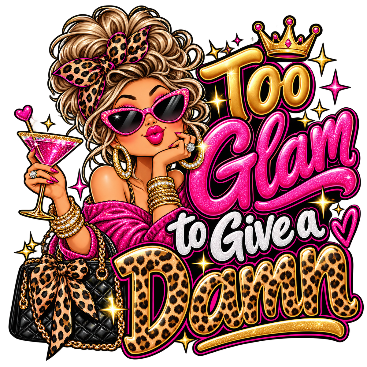 Too Glam to Care Leopard Print T-Shirt