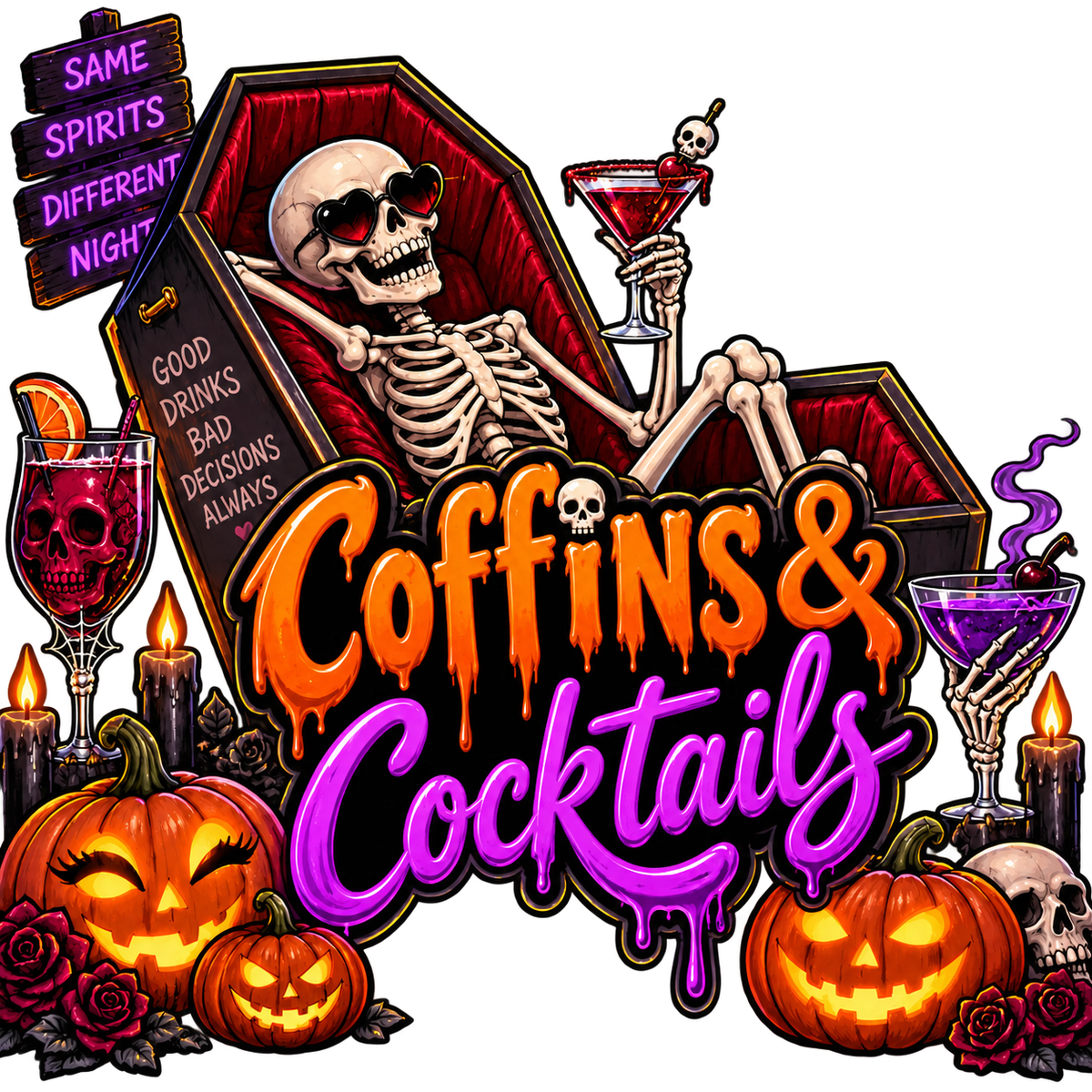 Coffins and Cocktails T-Shirt