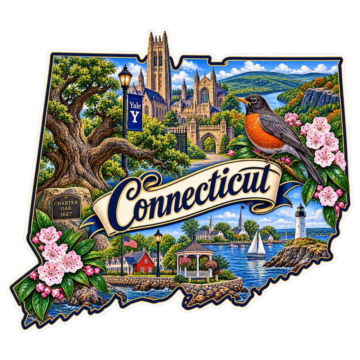 Connecticut State Pride T-Shirts