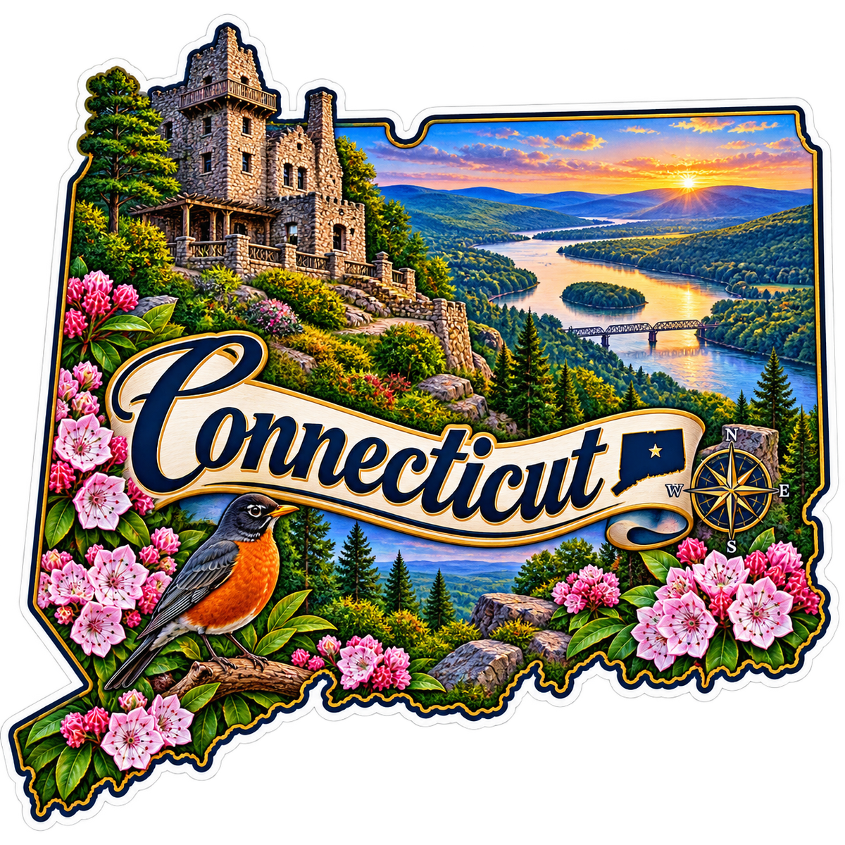 Connecticut State Pride T-Shirts