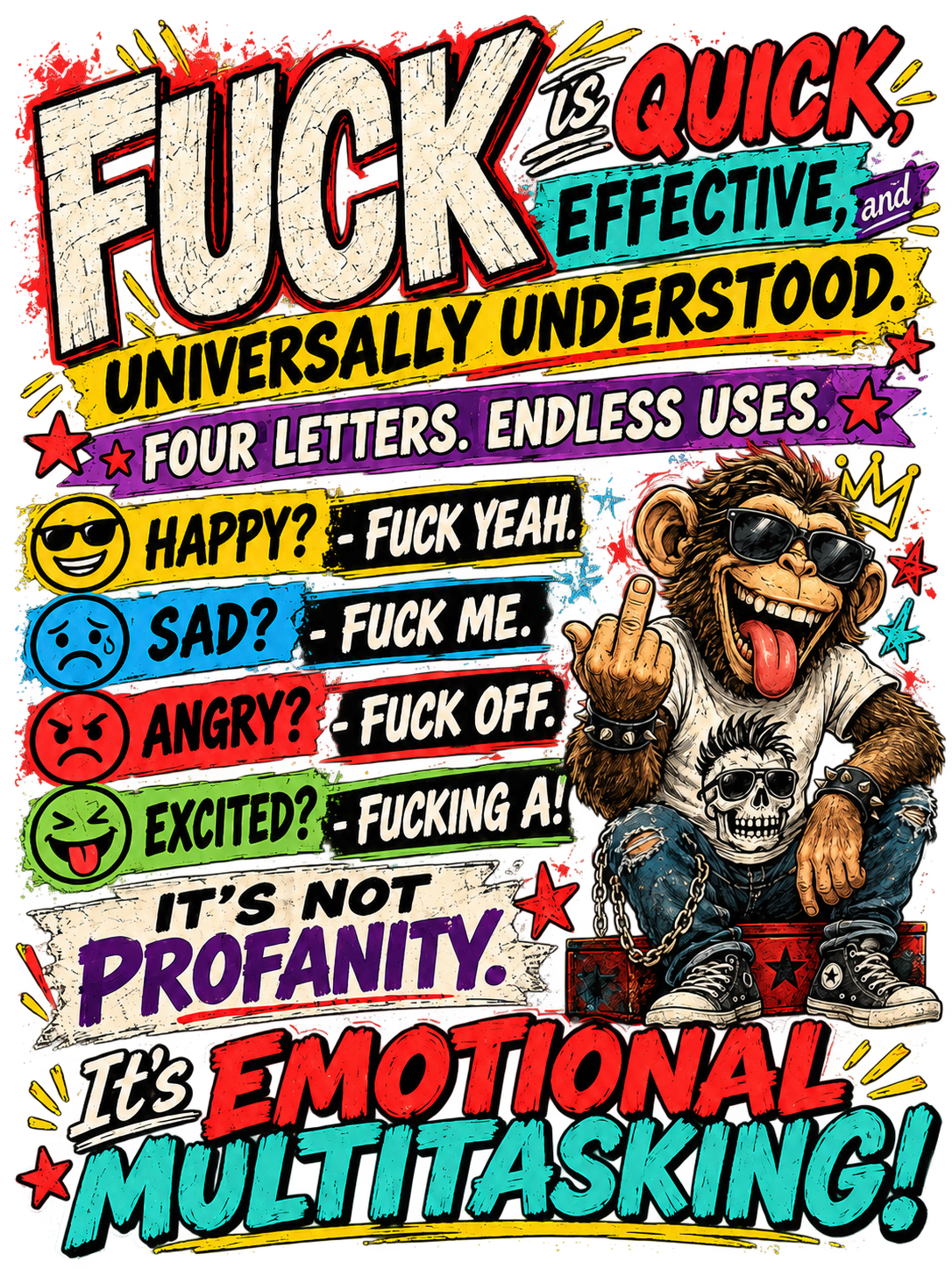 Emotional Multitasking Funny T-Shirt