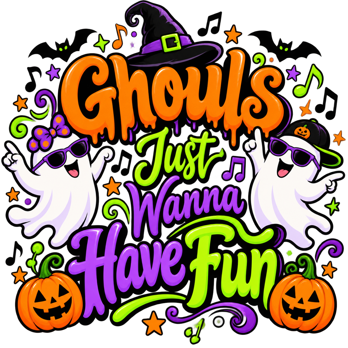 Ghouls Just Wanna Have Fun Halloween Canvas Bag