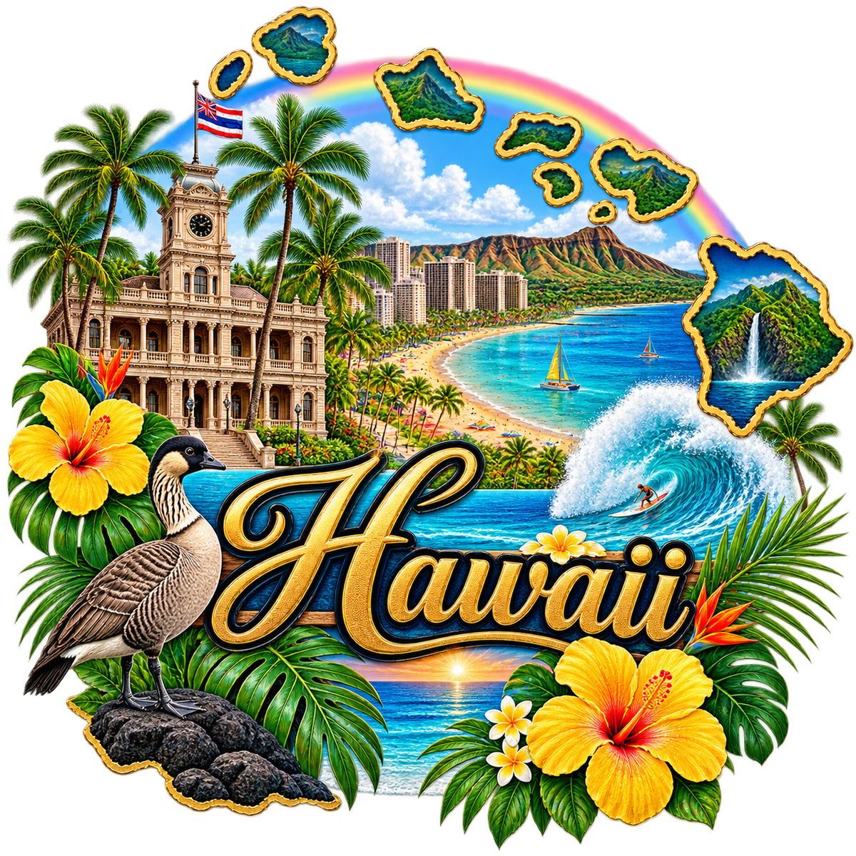 Hawaii State Pride T-Shirts