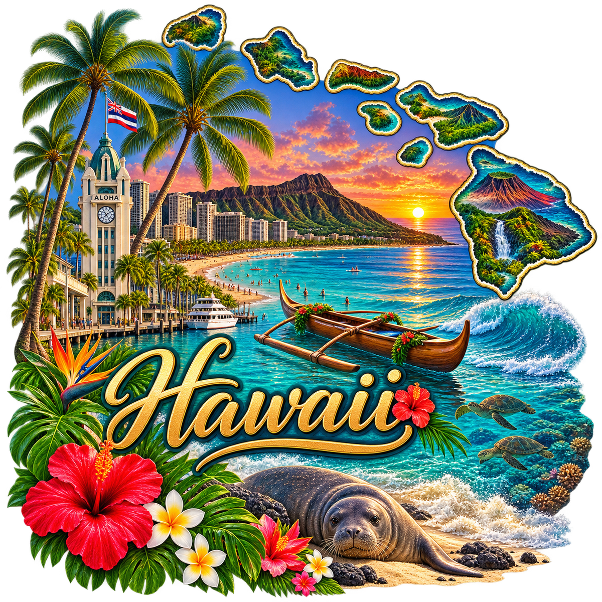 Hawaii State Pride T-Shirts