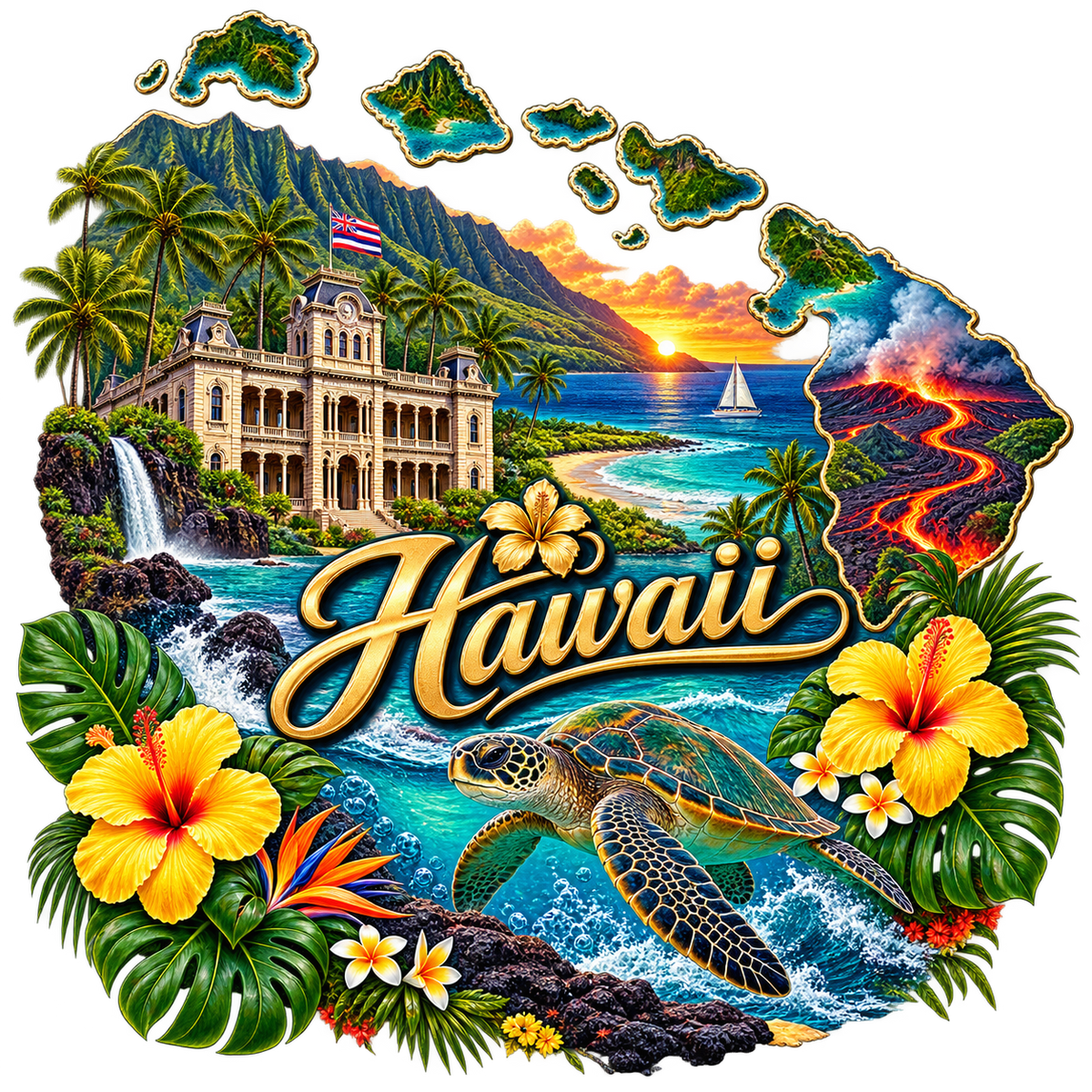 Hawaii State Pride T-Shirts