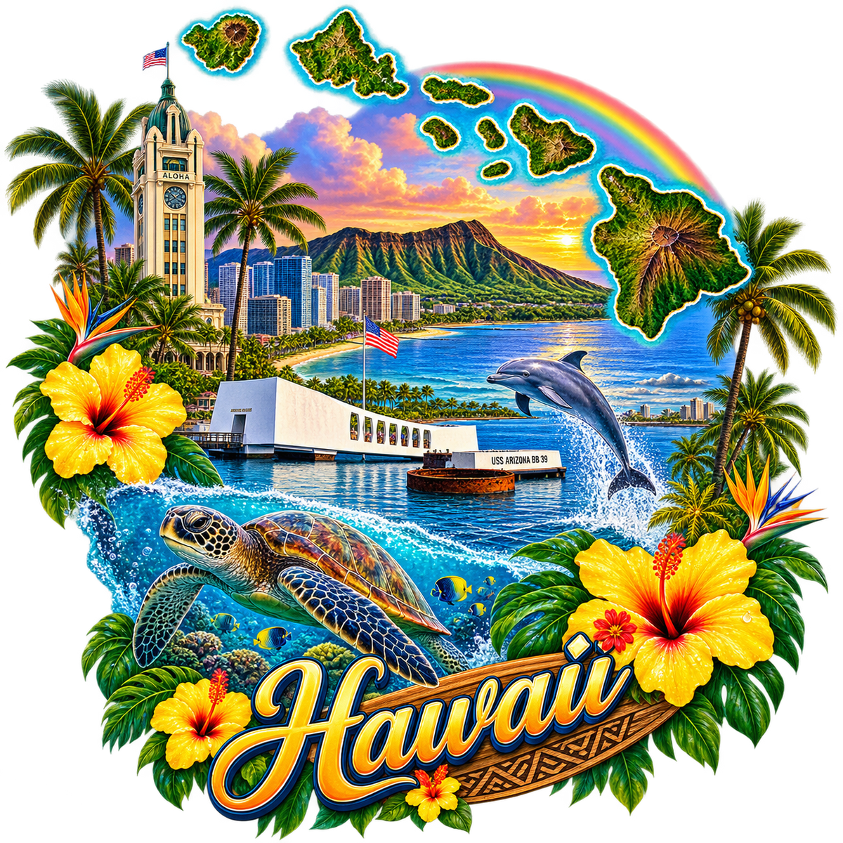 Hawaii State Pride T-Shirts
