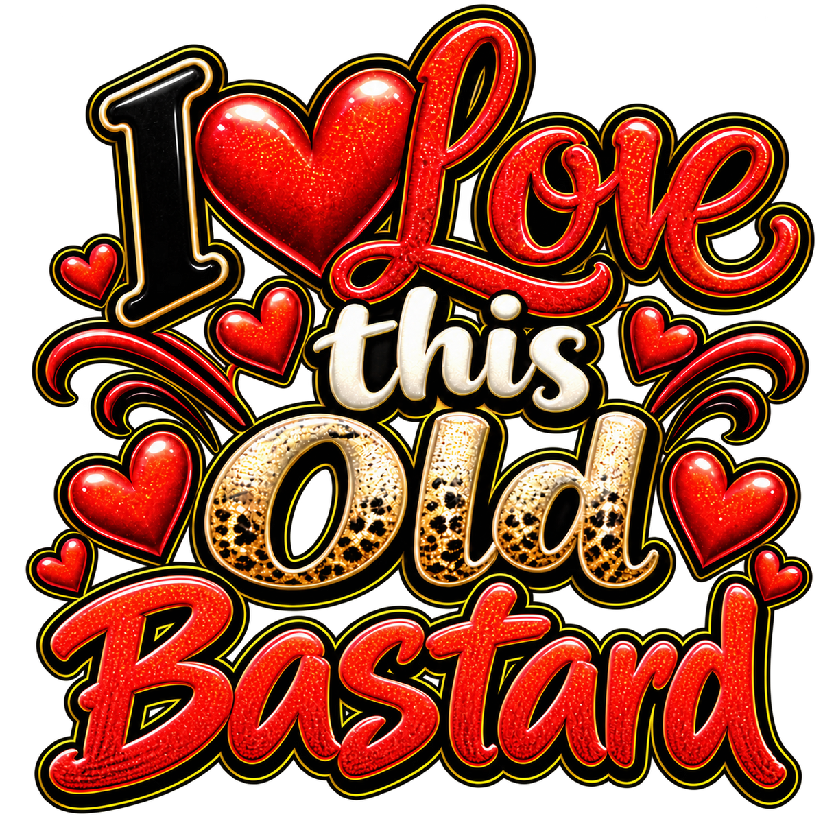 I Love This Old Couples T-Shirt Set (2 Shirts)