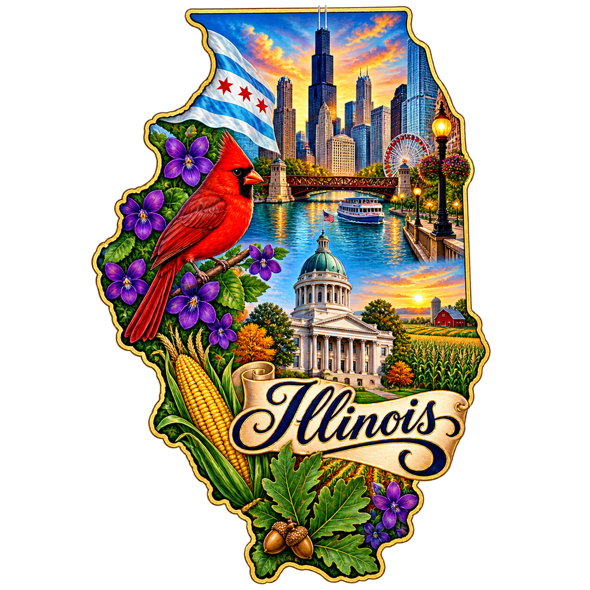 Illinois State Pride T-Shirts