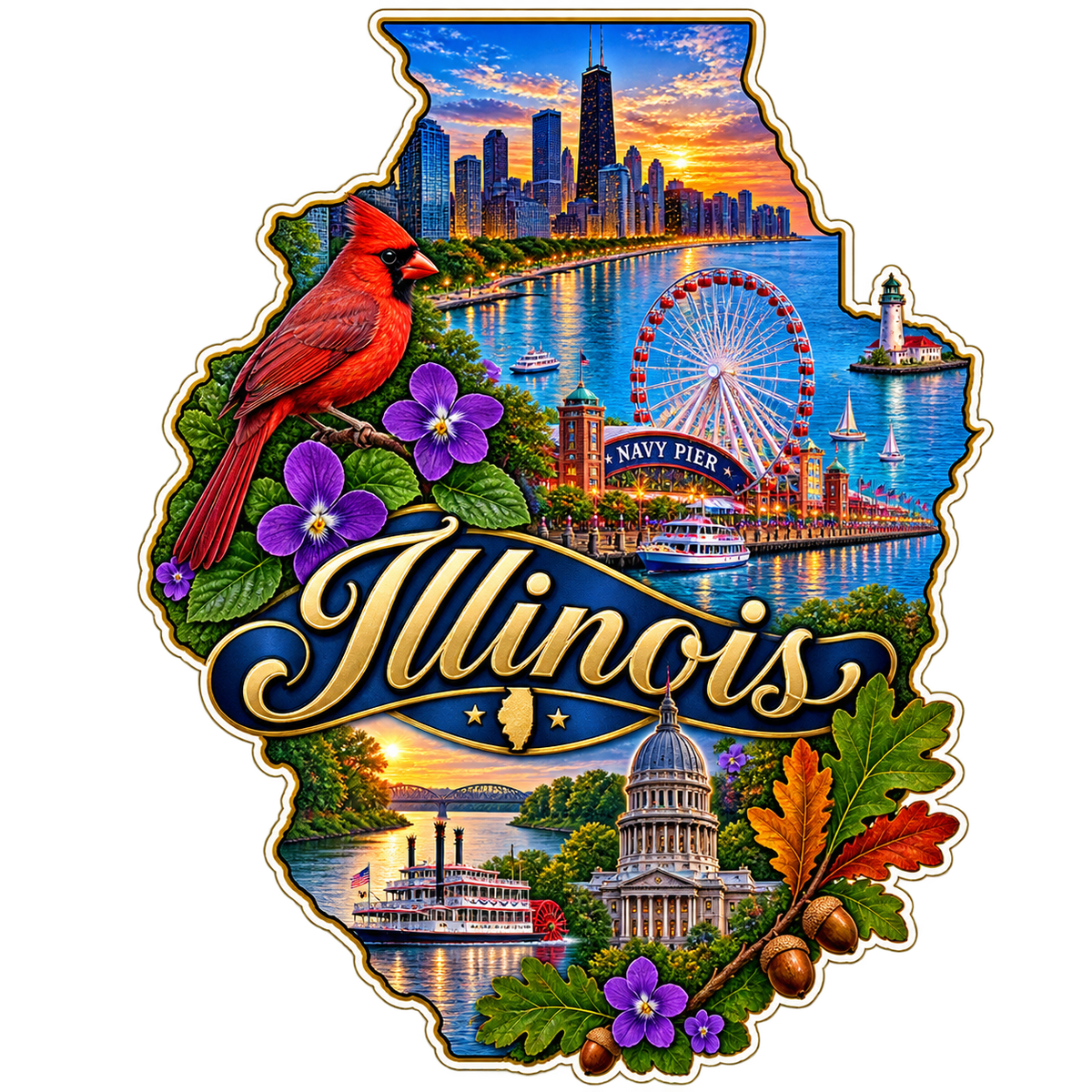 Illinois State Pride T-Shirts