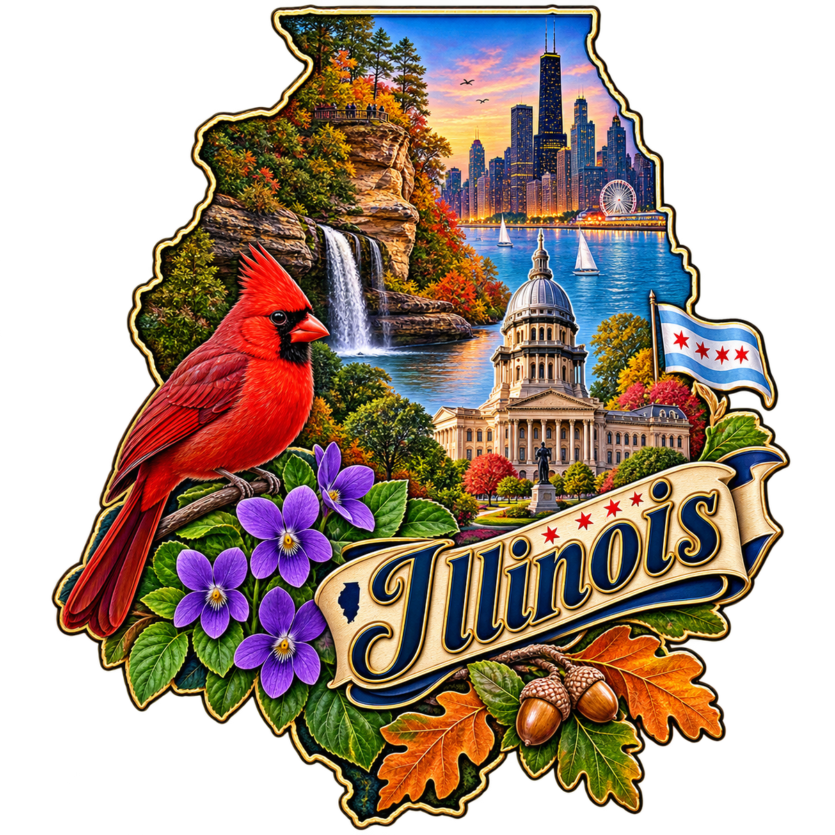 Illinois State Pride T-Shirts