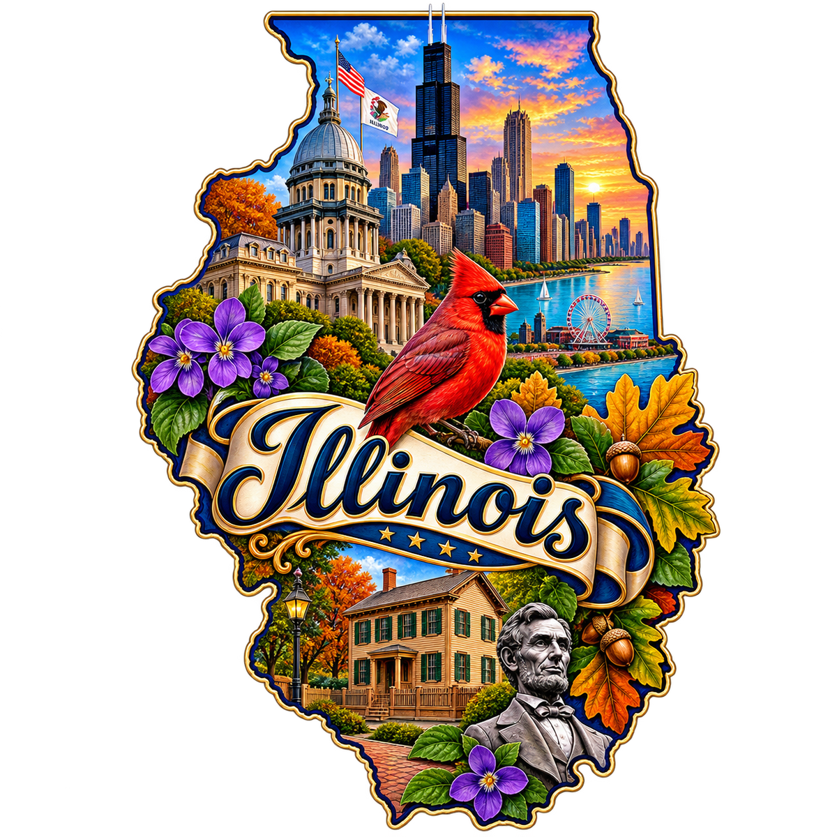 Illinois State Pride T-Shirts