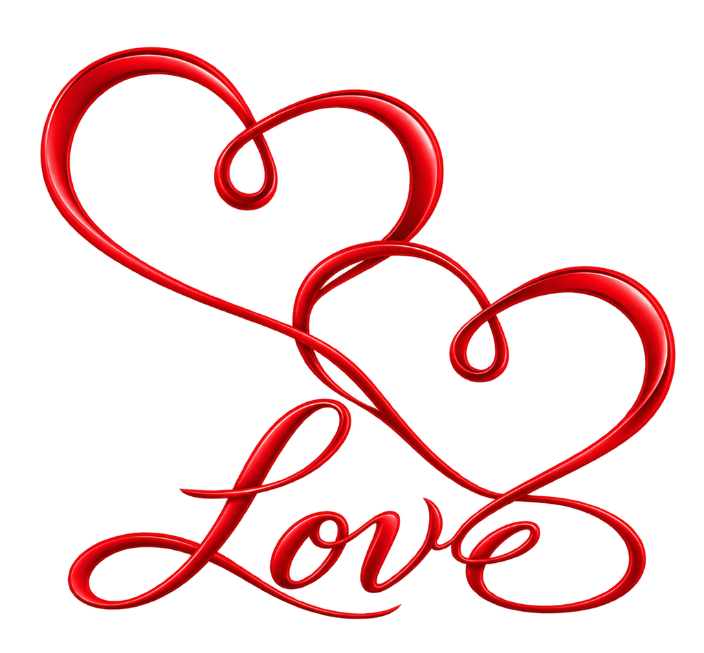 Intertwined Red Hearts Love T-Shirt
