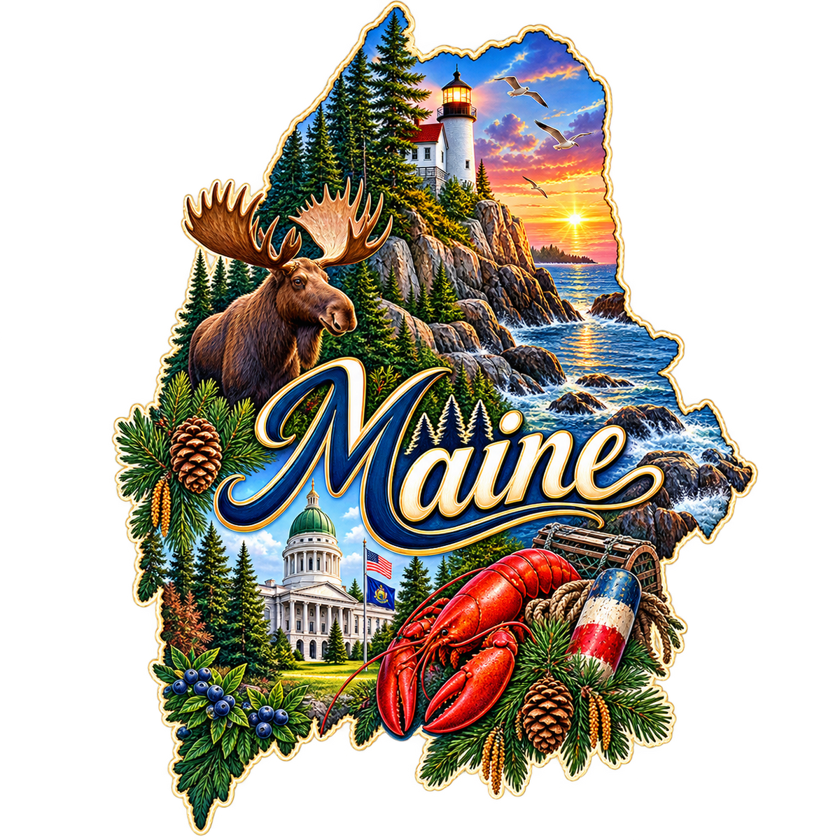 Maine State Pride T-Shirts