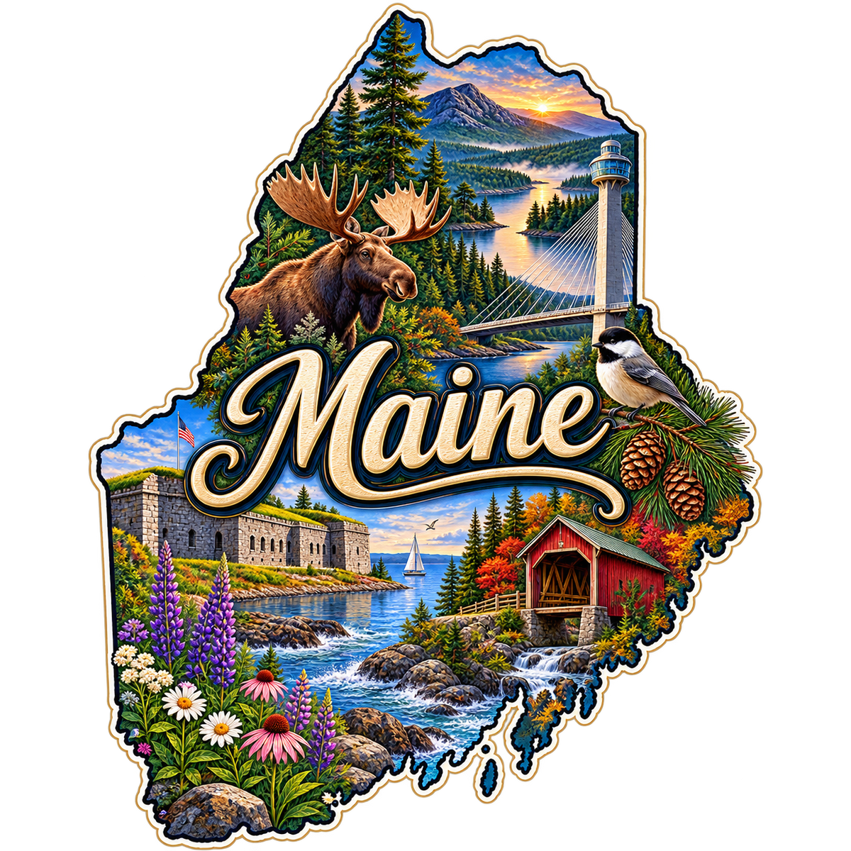 Maine State Pride T-Shirts