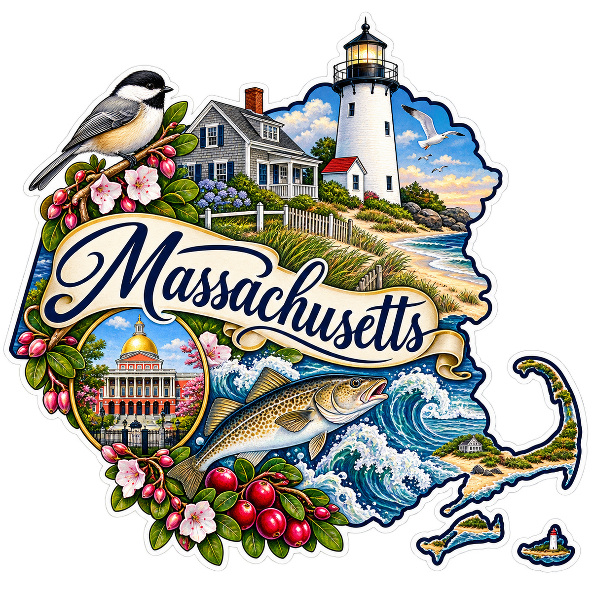 Massachusetts State Pride T-Shirts