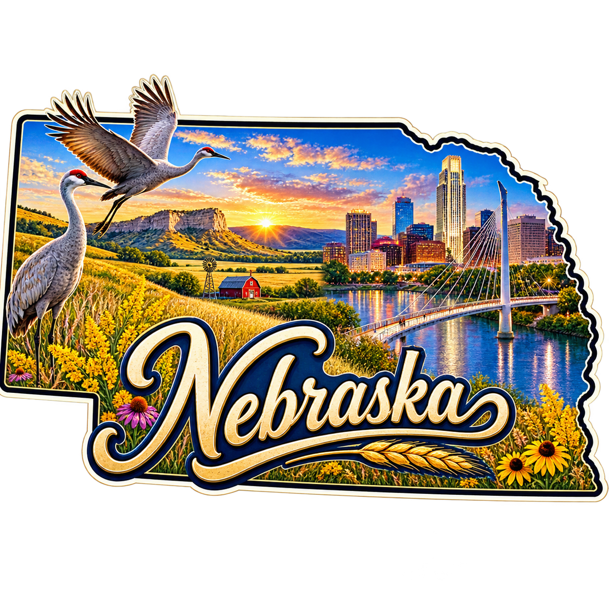 Nebraska State Pride T-Shirts