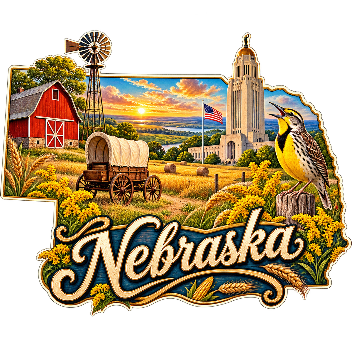 Nebraska State Pride T-Shirts