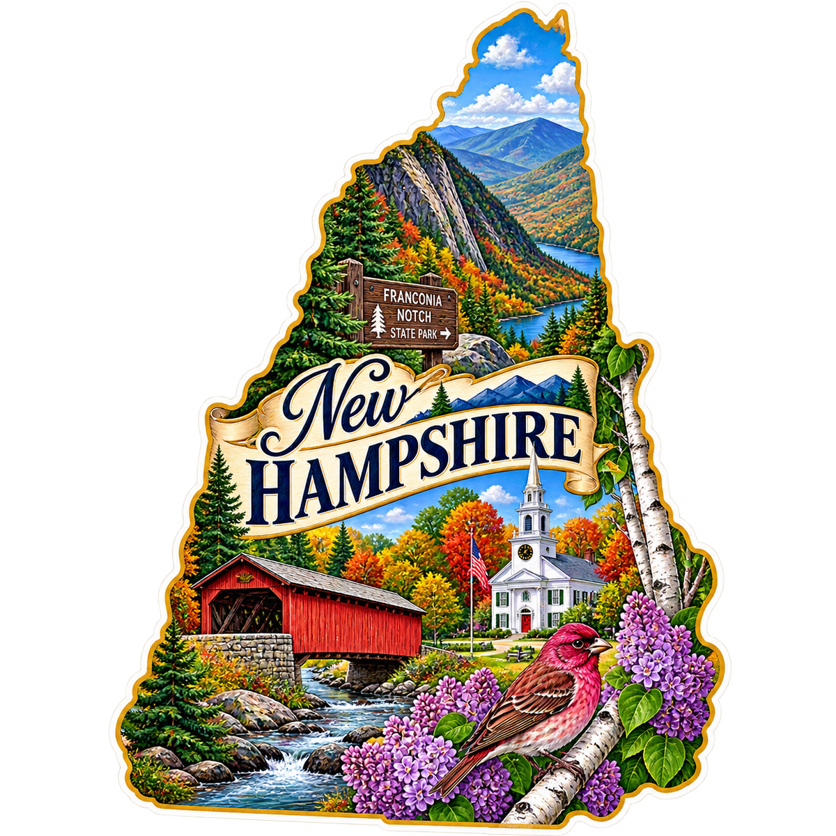 New Hampshire State Pride T-Shirts