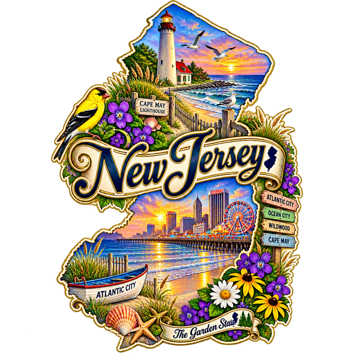 New Jersey State Pride T-Shirts