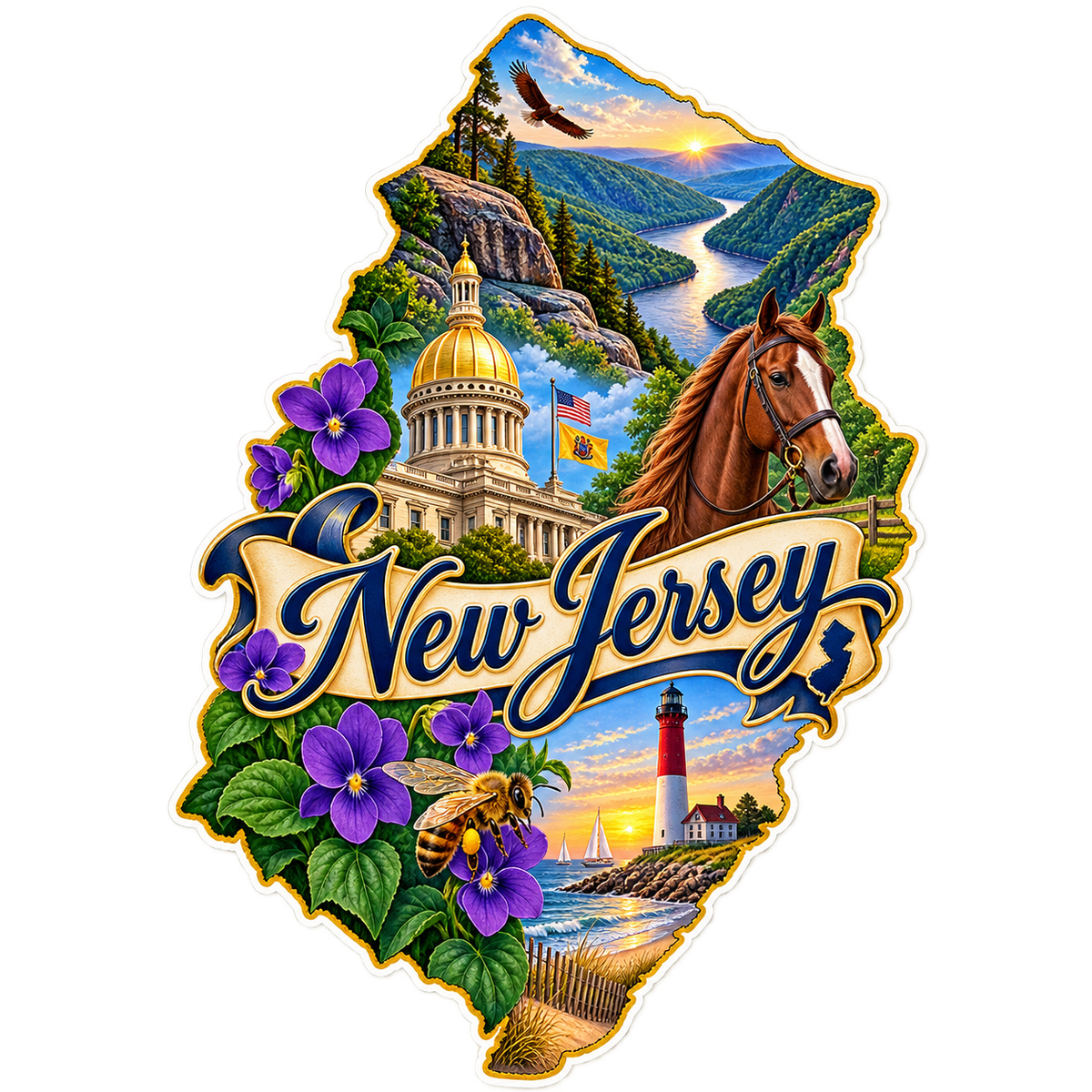 New Jersey State Pride T-Shirts