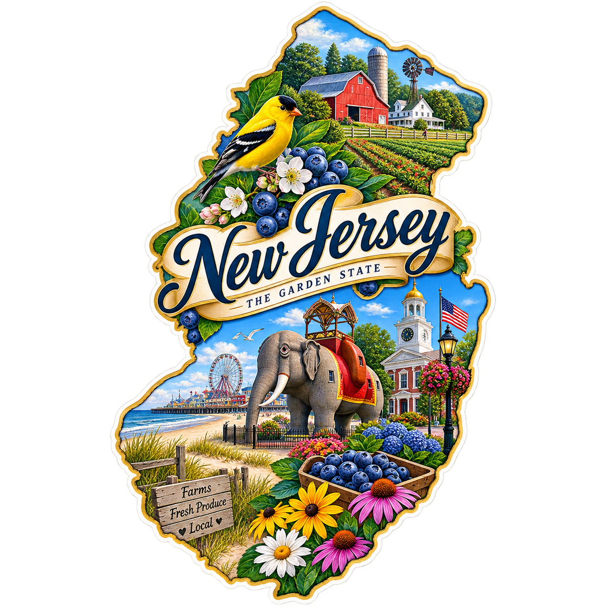 New Jersey State Pride T-Shirts