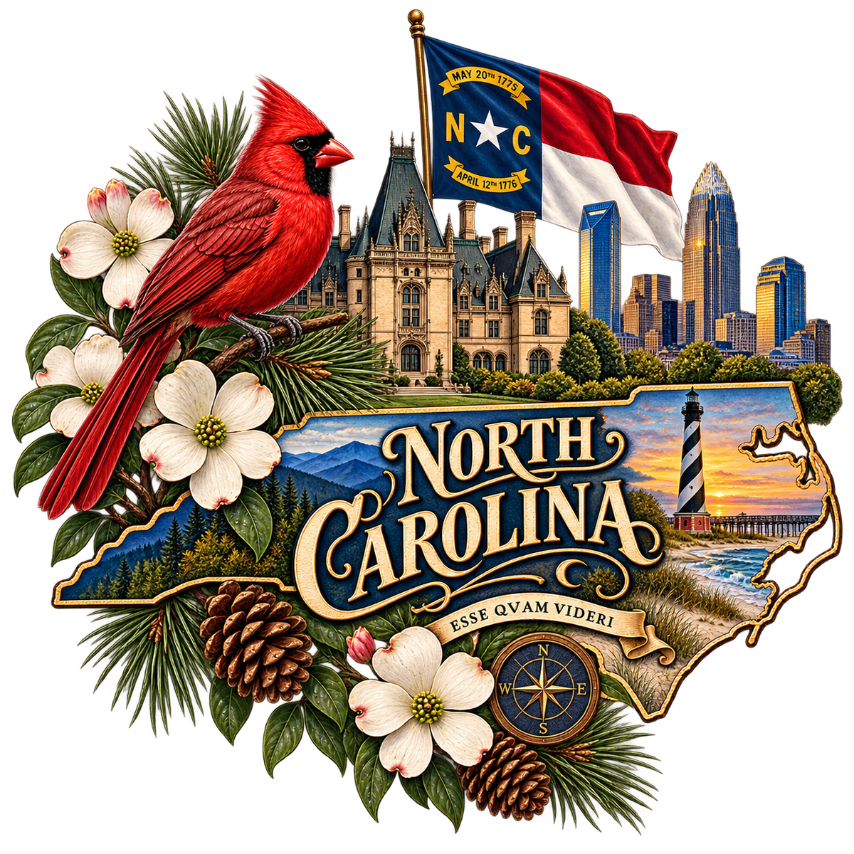 North Carolina State Pride T-Shirts