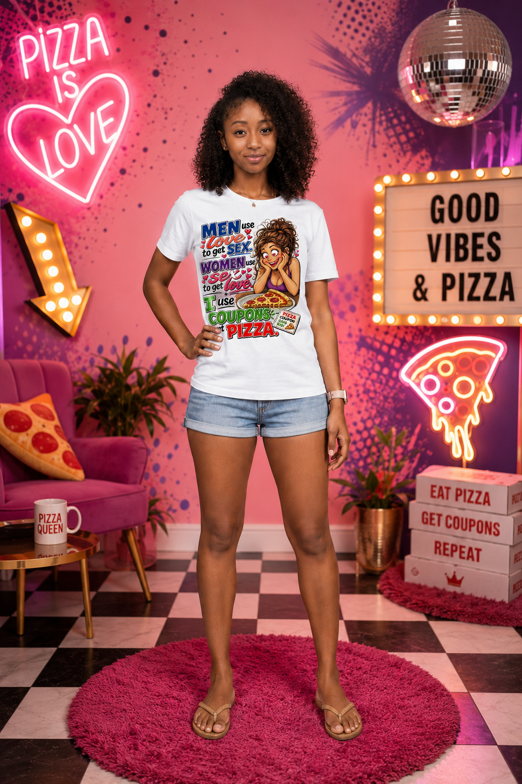 I Use Coupons to Get Pizza - T-Shirt