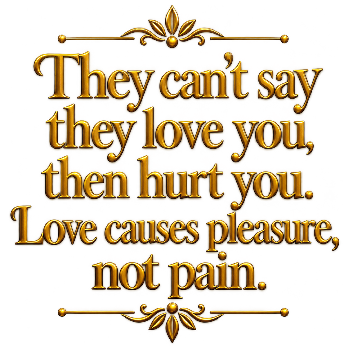 Love Causes Pleasure Not Pain - T-Shirt